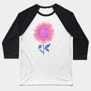 Sunflower print Baseball T-Shirt